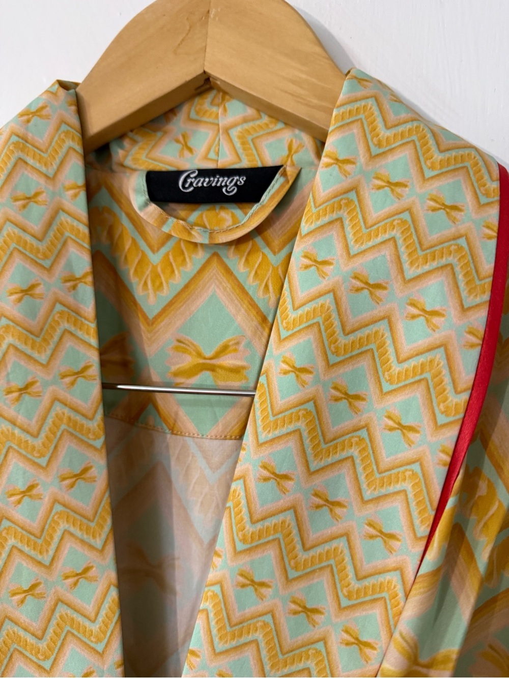 Women's Patterned Blazer Jacket in Yellow & Mint